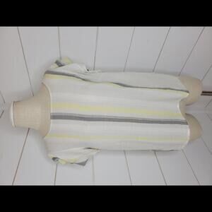 Calvin Klein Jeans medium white grey & yellow lightweight top